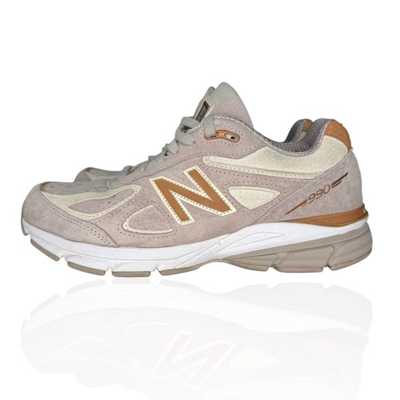 New Balance Shoes - RARE New‎ Balance 990v4 Women's Size 9 Alabaster Suede Made In USA W990FA4